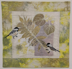 Botanical #2 with Chickadees - SOLD