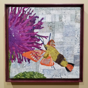 Hummingbird Moth - 20" x 20" framed - $500